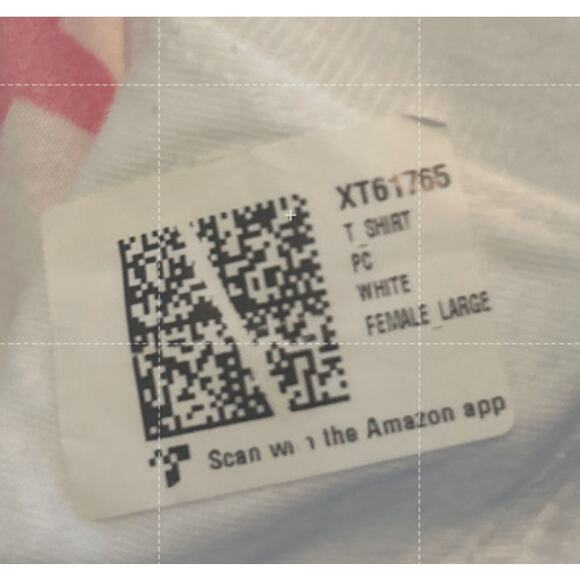 NWOT Port and Company Women's White Short Sleeve T Shirt 'Our Flock Rocks' Sz L - Picture 4 of 5